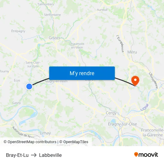 Bray-Et-Lu to Labbeville map