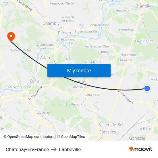 Chatenay-En-France to Labbeville map