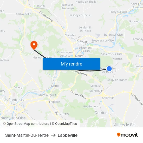 Saint-Martin-Du-Tertre to Labbeville map