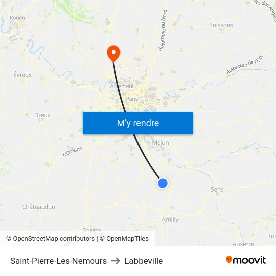 Saint-Pierre-Les-Nemours to Labbeville map