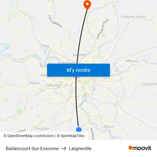 Ballancourt-Sur-Essonne to Laigneville map