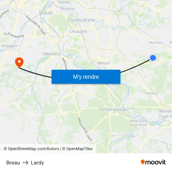 Breau to Lardy map