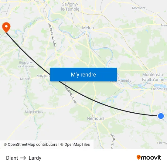 Diant to Lardy map