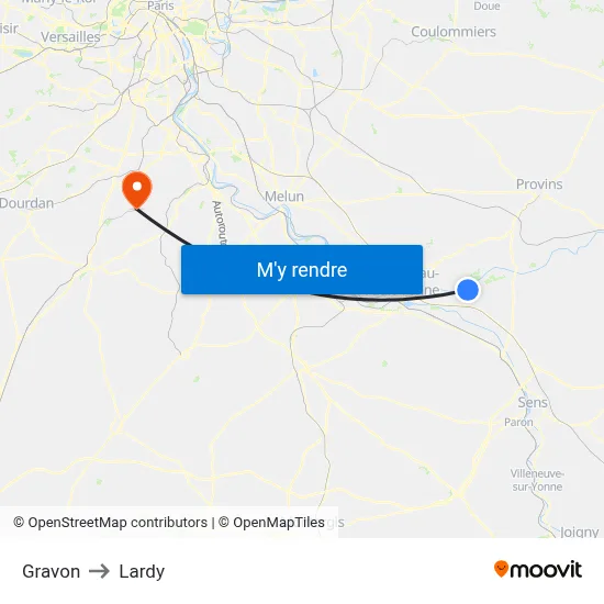 Gravon to Lardy map