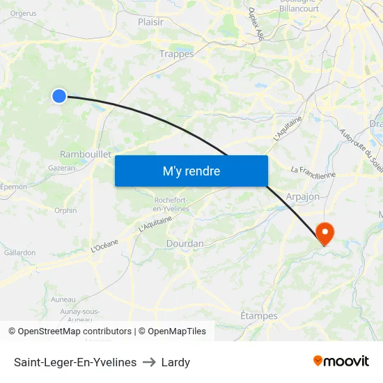 Saint-Leger-En-Yvelines to Lardy map