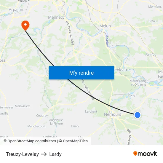 Treuzy-Levelay to Lardy map