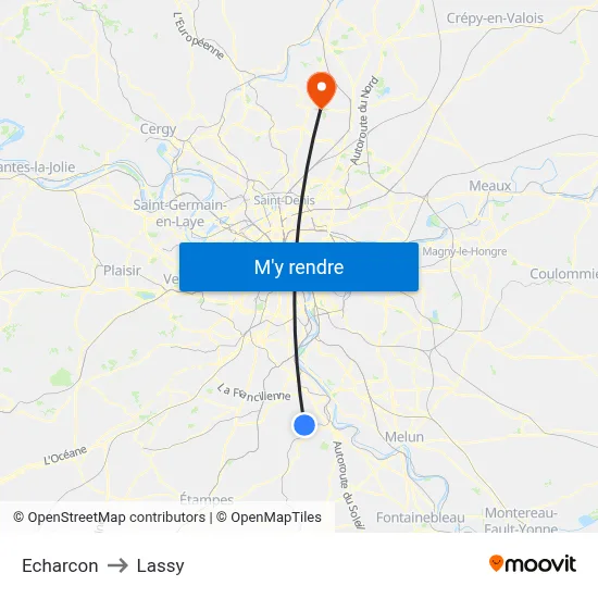 Echarcon to Lassy map