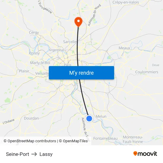 Seine-Port to Lassy map