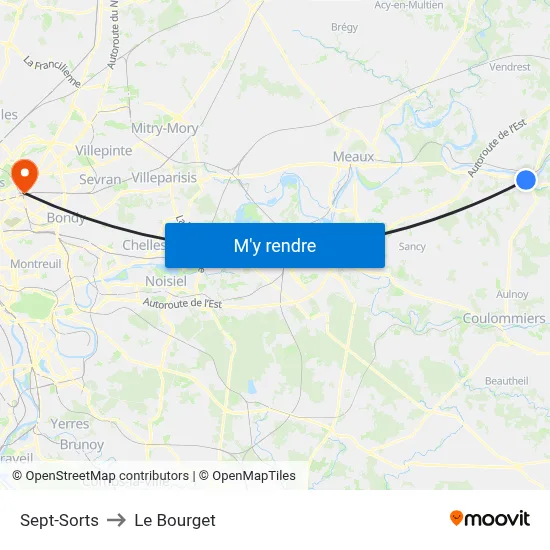 Sept-Sorts to Le Bourget map