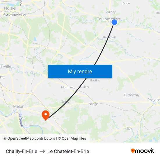 Chailly-En-Brie to Le Chatelet-En-Brie map