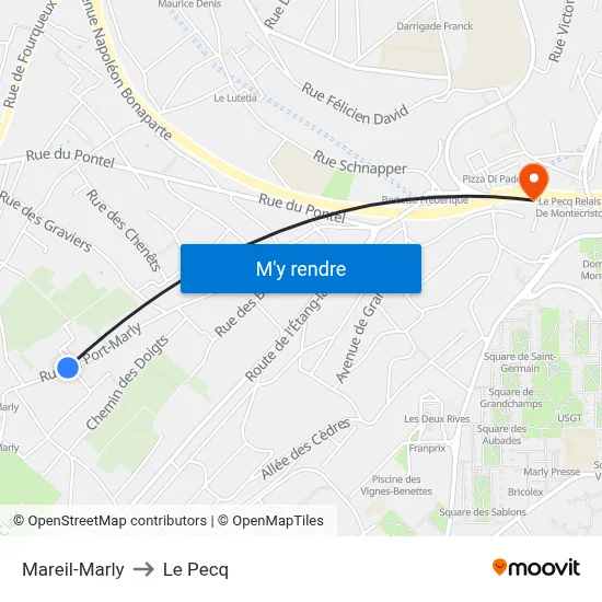 Mareil-Marly to Le Pecq map