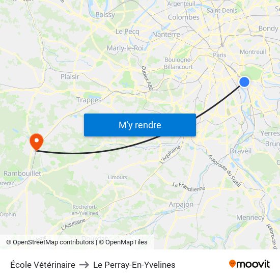 École Vétérinaire to Le Perray-En-Yvelines map