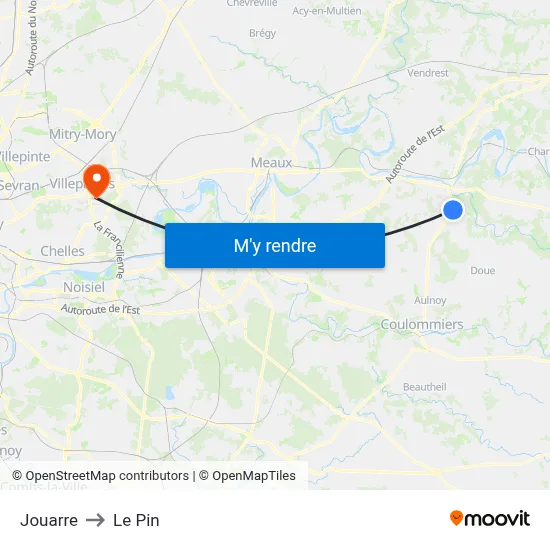 Jouarre to Le Pin map