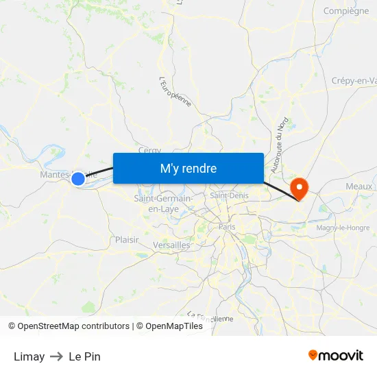 Limay to Le Pin map