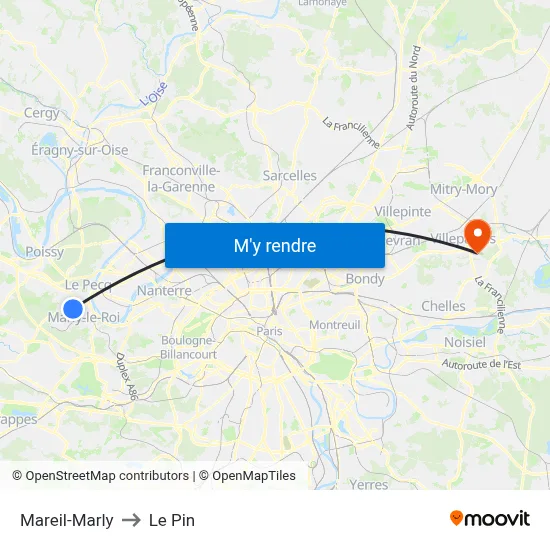 Mareil-Marly to Le Pin map