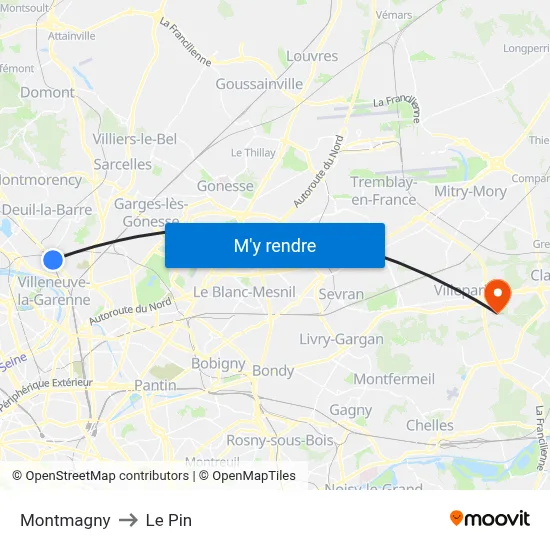 Montmagny to Le Pin map