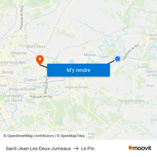 Saint-Jean-Les-Deux-Jumeaux to Le Pin map