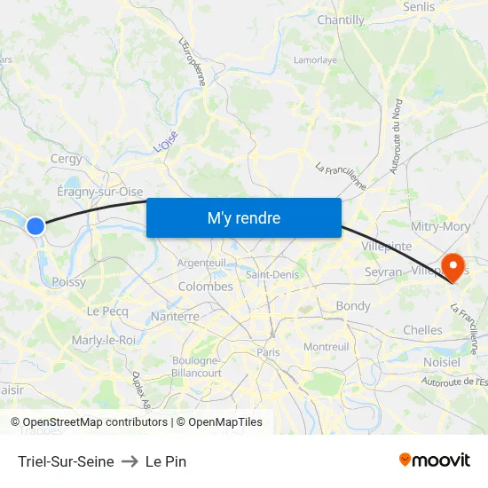 Triel-Sur-Seine to Le Pin map