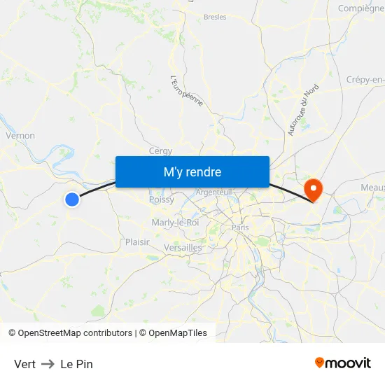 Vert to Le Pin map
