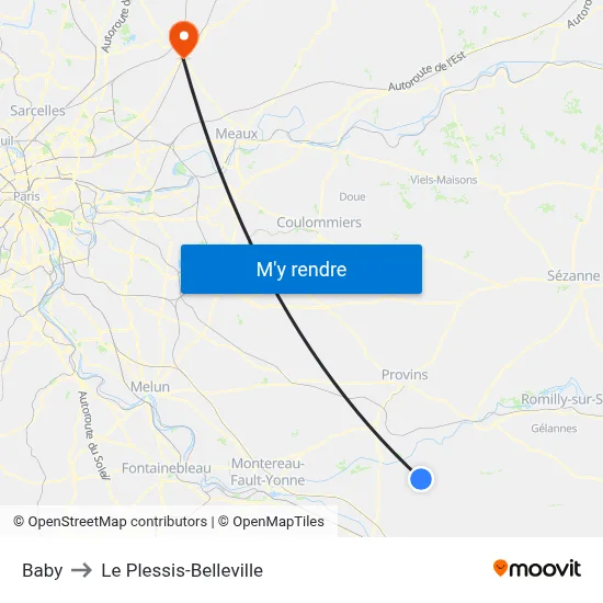 Baby to Le Plessis-Belleville map