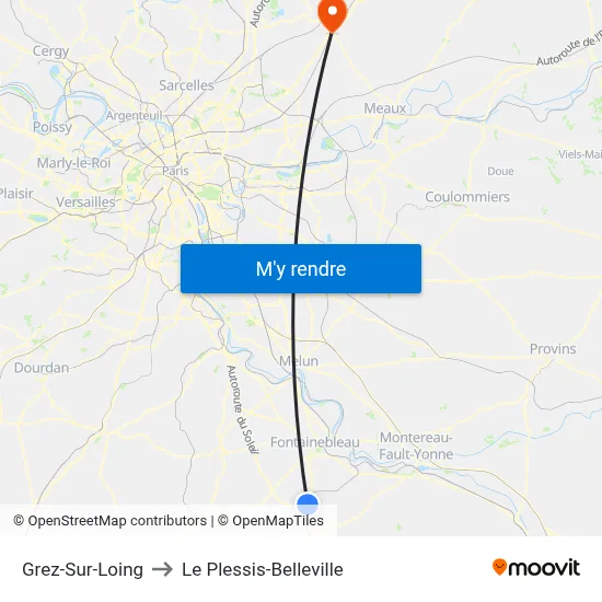 Grez-Sur-Loing to Le Plessis-Belleville map