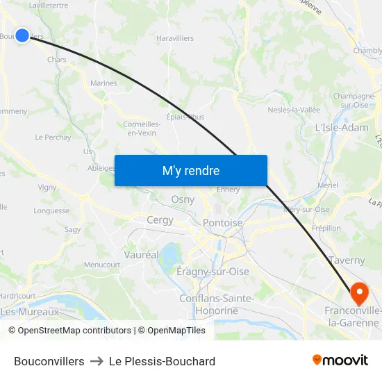 Bouconvillers to Le Plessis-Bouchard map
