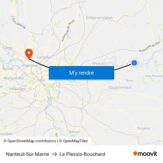 Nanteuil-Sur-Marne to Le Plessis-Bouchard map