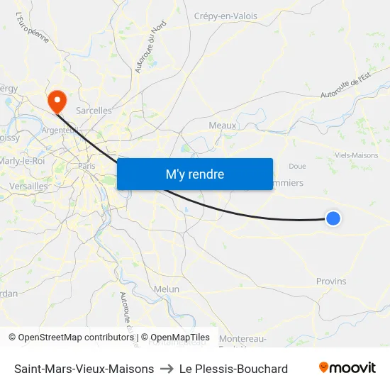 Saint-Mars-Vieux-Maisons to Le Plessis-Bouchard map