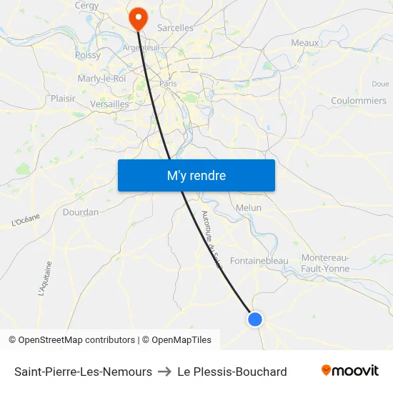 Saint-Pierre-Les-Nemours to Le Plessis-Bouchard map