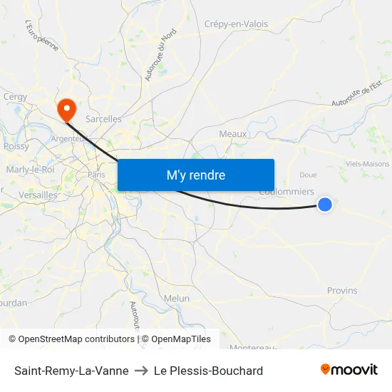 Saint-Remy-La-Vanne to Le Plessis-Bouchard map