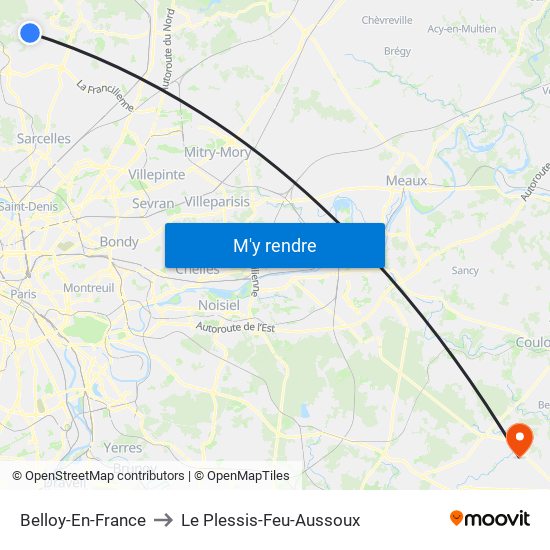 Belloy-En-France to Le Plessis-Feu-Aussoux map