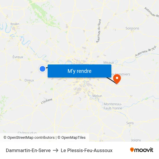 Dammartin-En-Serve to Le Plessis-Feu-Aussoux map