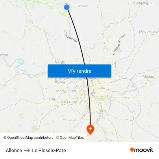 Allonne to Le Plessis-Pate map