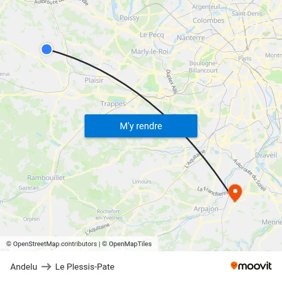 Andelu to Le Plessis-Pate map