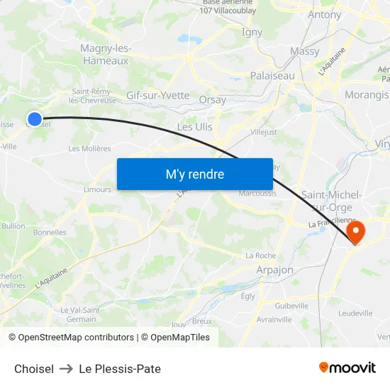 Choisel to Le Plessis-Pate map