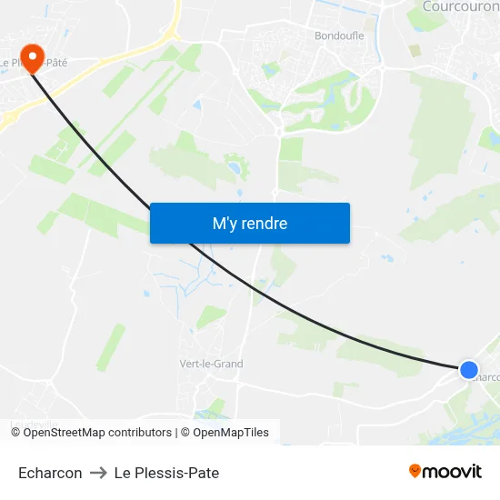 Echarcon to Le Plessis-Pate map