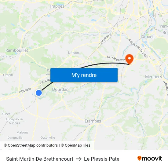 Saint-Martin-De-Brethencourt to Le Plessis-Pate map