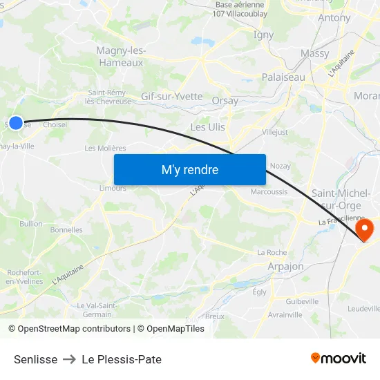 Senlisse to Le Plessis-Pate map