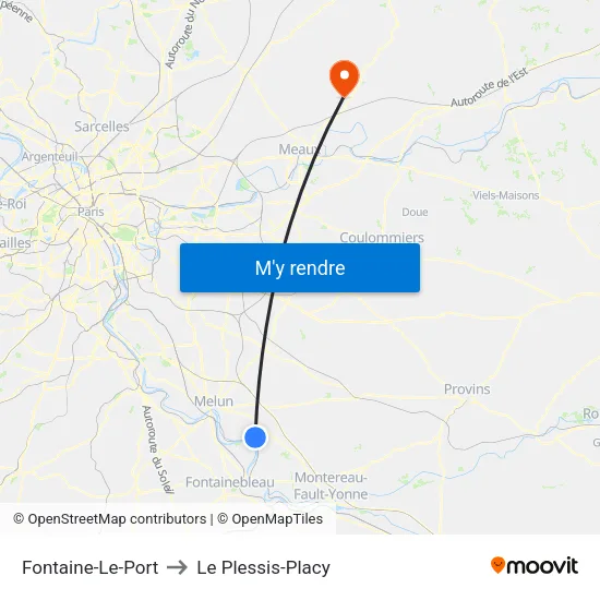 Fontaine-Le-Port to Le Plessis-Placy map
