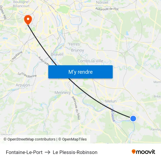 Fontaine-Le-Port to Le Plessis-Robinson map