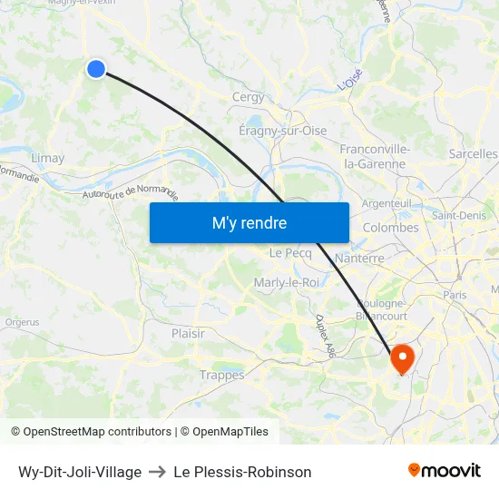 Wy-Dit-Joli-Village to Le Plessis-Robinson map