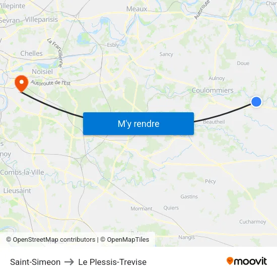 Saint-Simeon to Le Plessis-Trevise map