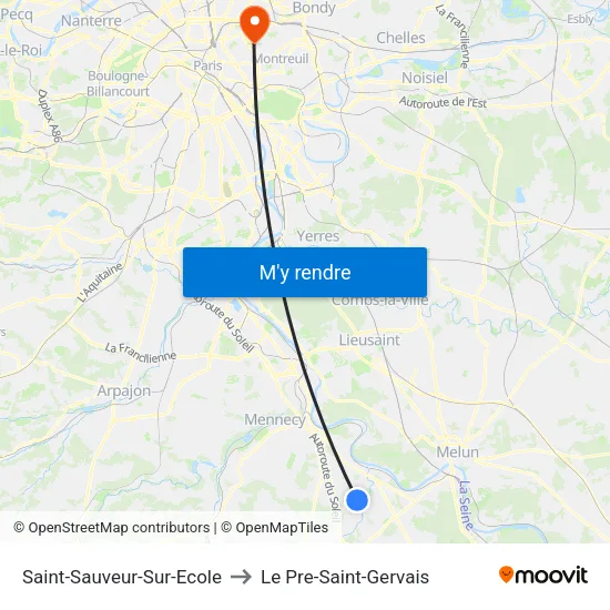 Saint-Sauveur-Sur-Ecole to Le Pre-Saint-Gervais map