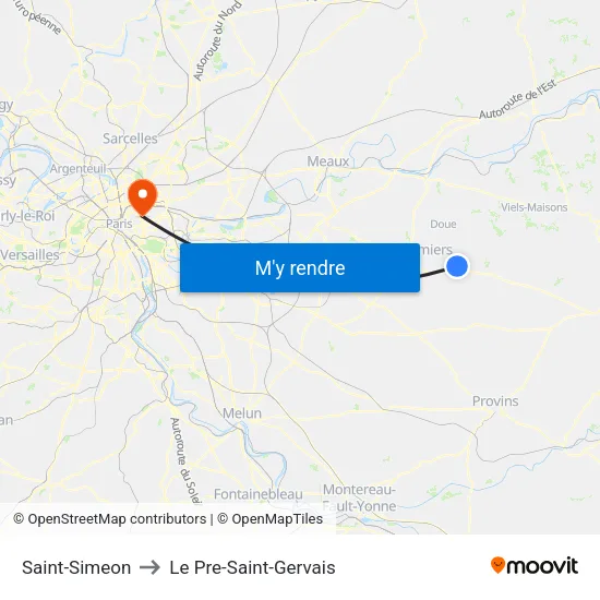 Saint-Simeon to Le Pre-Saint-Gervais map