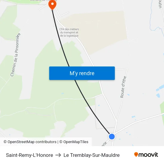 Saint-Remy-L'Honore to Le Tremblay-Sur-Mauldre map