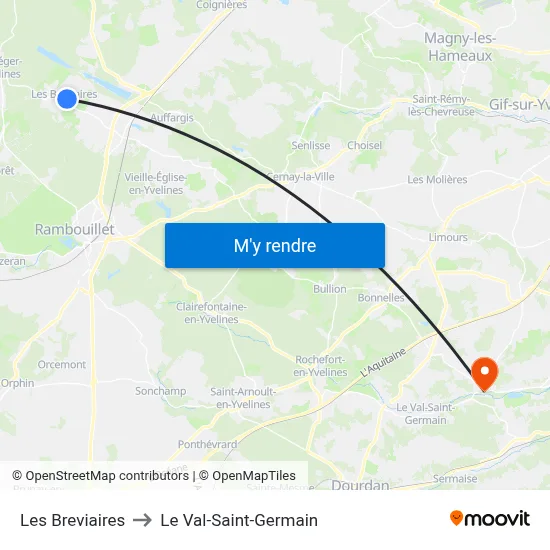 Les Breviaires to Le Val-Saint-Germain map