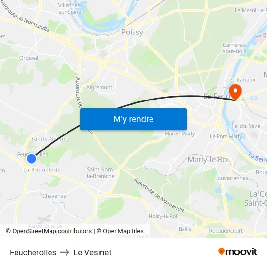 Feucherolles to Le Vesinet map