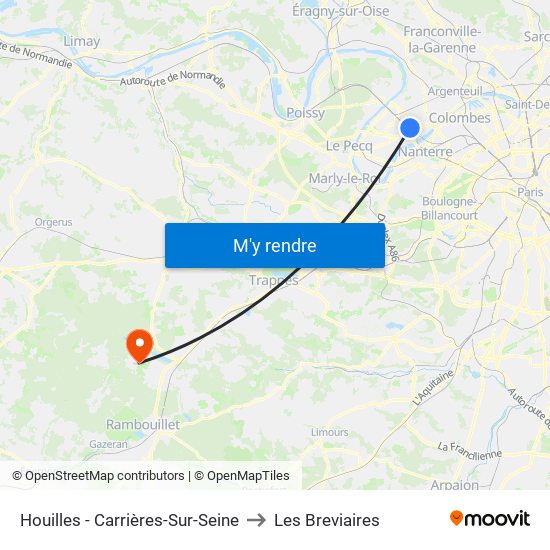 Houilles - Carrières-Sur-Seine to Les Breviaires map