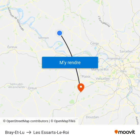 Bray-Et-Lu to Les Essarts-Le-Roi map
