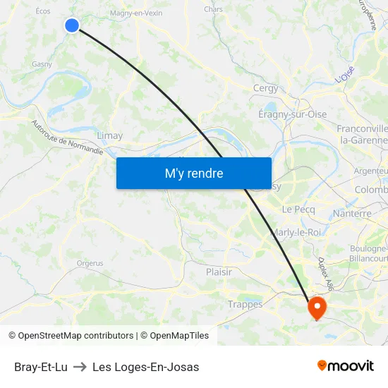 Bray-Et-Lu to Les Loges-En-Josas map